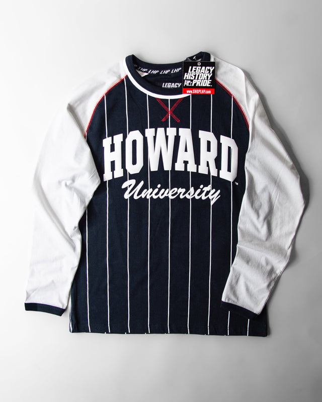 Howard University Raglan Pinstripe Tee