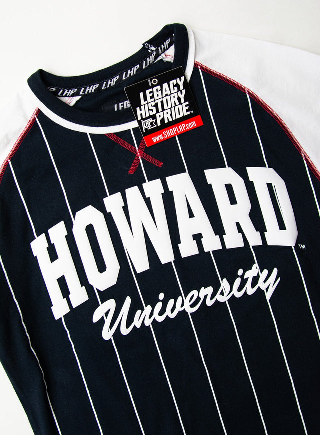 Howard University Raglan Pinstripe Tee