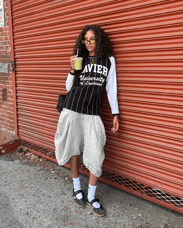 Xavier Raglan Pinstripe Tee