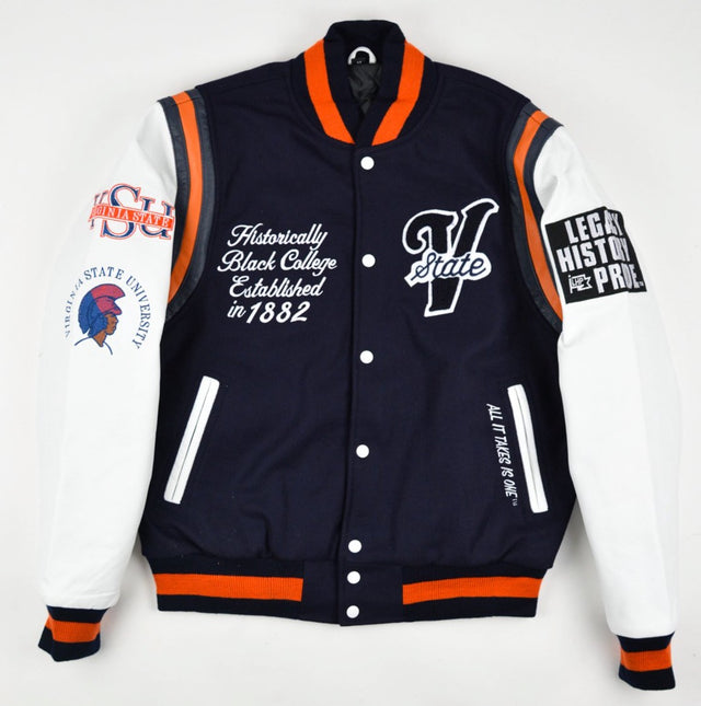 Virginia State Motto 2.0 Varsity Jacket - Navy