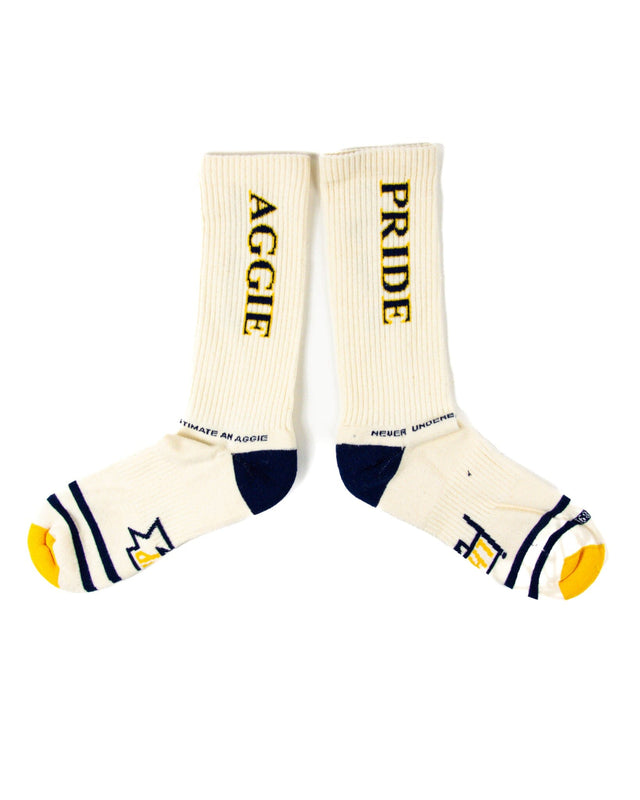 NC A&T  Legacy Cream Socks