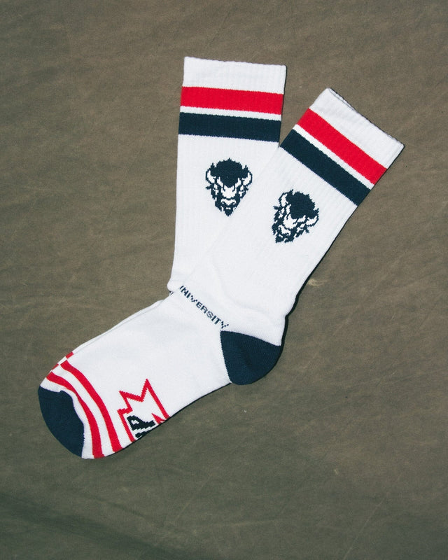 Howard Bison White Legacy Socks