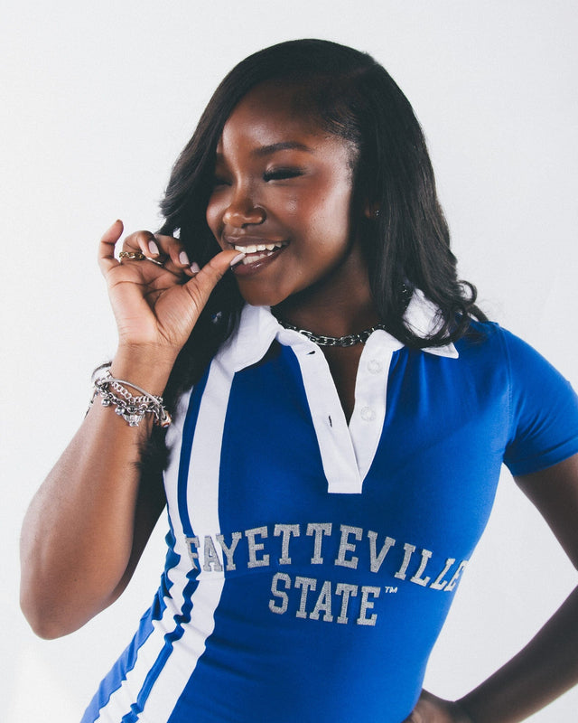 FAYETTEVILLE STATE - STRIPT x Legacy History Pride Rugby Dress