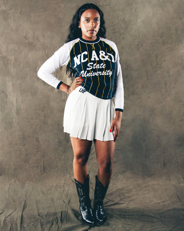 NC A&T Raglan Pinstripe Tee