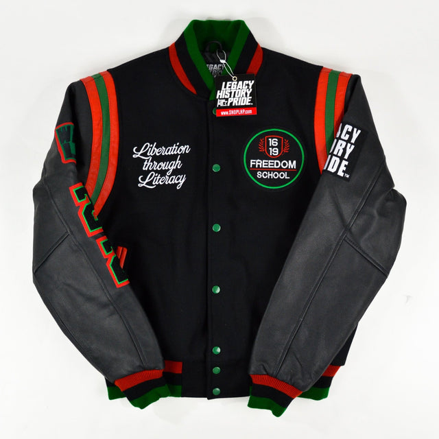 1619 Freedom School Motto 2.0 Varsity Jacket