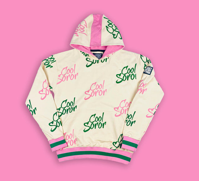 COOL SOROR Hoodie (Pink/Green) by Rashan Ali