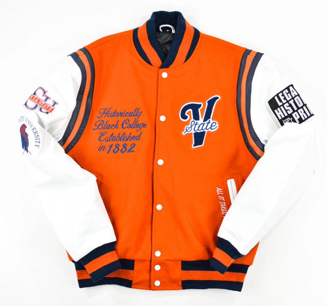 Virginia State Motto 2.0 Varsity Jacket - Orange